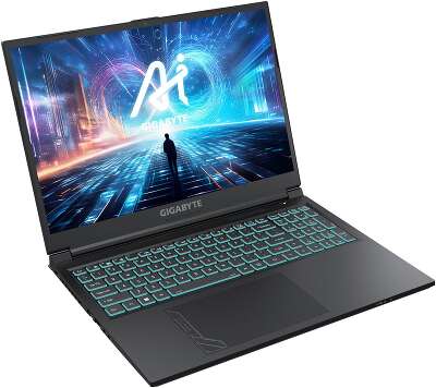 Ноутбук Gigabyte G6 MF Intel Core i7-13620H/16Gb/SSD512Gb/RTX4050 6Gb/16"/IPS/WUXGA/1920x1200/165Hz/NoOS/black (MF-H2KZ893KD)