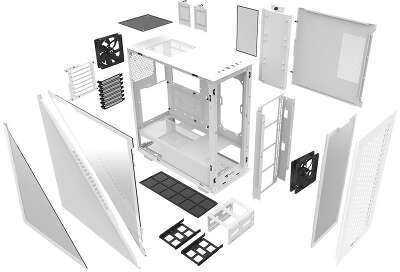 Корпус Thermaltake Divider 300 TG Air Snow CA-1S2-00M6WN-02 Snow/Win/SPCC/Tempered Glass*1/Mesh Front Panel/120mm CA-1S2-00M6WN-02 Standard Fan*2 (528610)