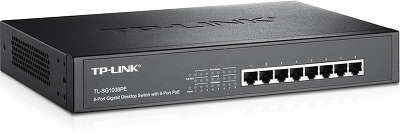 Коммутатор TP-Link TL-SG1008PE настольный/19U 8x10/100/1000BASE-T