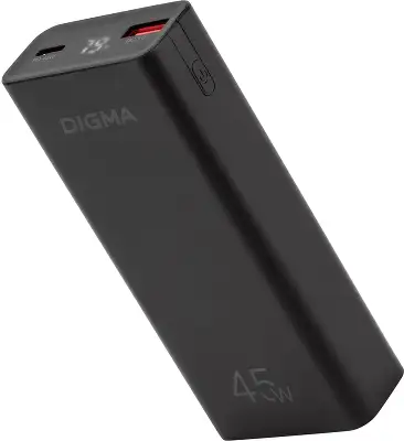 Мобильный аккумулятор Digma DGPF10E 10000mAh QC3.0/PD3.0 45W 4.5A USB-A/USB-C черный (DGPF10E45ABK)