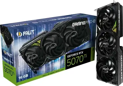 Видеокарта PALIT NE7507T019T2-GB2031U RTX5070Ti GAMINGPRO-S 16GB GDDR7 256bit 3-DP HDMI