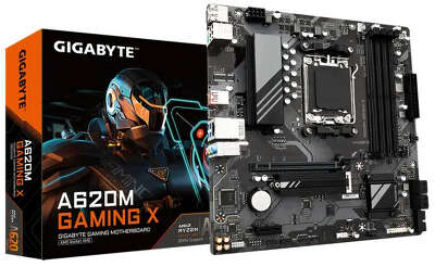 Материнская плата GIGABYTE A620M GAMING X (AM5/A620/4xDDR5/mATX/RAID/DP, HDMI) (A620M GAMING X)