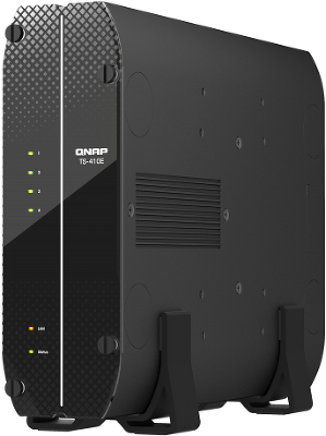 Система хранения данных QNAP SMB QC 2.0 GHzCPU/8gb/4 bay 2.5 SSD/2x2.5GbE/1xHDMI/4xUSB 3.2 Gen 2/iSCSI/1xPS/3YW TS-410E-8G-EU-QL