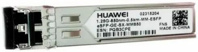 Оптический трансивер Huawei Optical Transceiver,eSFP,GE,Multi-mode Module(850nm,0.55km,LC) (eSFP-GE-SX-MM850)