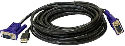 Кабель/ Кабель KVM с разъемами VGA и USB, 5 м