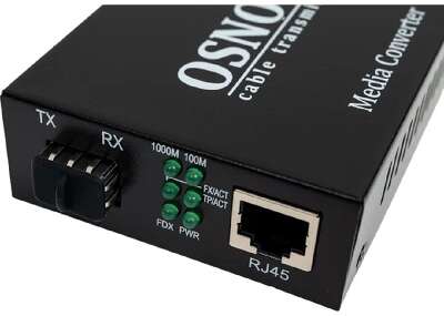 OMC-1000-11X Медиаконвертер Gigabit Ethernet 1xRJ45, 1xSFP.