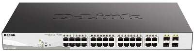 D-Link DGS-1210-28MP/F4A Управляемый L2 коммутатор с 24 портами 10/100/1000Base-T и 4 комбо-портами 100/1000Base-T/SFP (24 порта PoE 802.3af/at, PoE-бюджет 370 Вт)