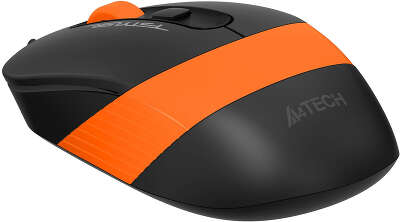 Мышь A4Tech Fstyler FM10S черный/оранжевый оптическая 1600dpi silent USB 3but (FM10S USB ORANGE)