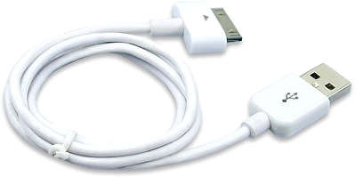 Кабель USB для зарядки и синхронизации iPod/iPhone/iPad Dexim, белый [DWA008N-W]