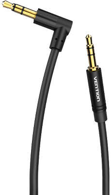 Кабель Vention аудио Jack 3,5 mm M/Jack 3,5 mm M угол 90 - 1,5м Черный