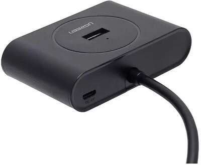 Хаб UGREEN CR113 (20291) USB 3.0 Hub. Длина 1 м. Цвет: черный