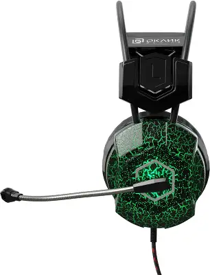 Наушники с микрофоном Оклик HS-L500G TOXIC черный 2.2м мониторные оголовье (472656)
