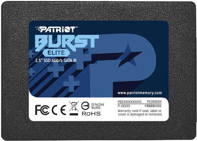 Твердотельный накопитель 2.5" SATA3 960Gb Patriot BURST ELITE [PBE960GS25SSDR] (SSD)