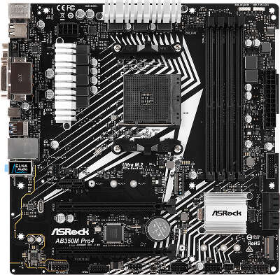 Мат. плата ASRock AB350M PRO4 R2.0 microATX LGAAM4