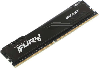 Память DDR4 8Gb 3200MHz Kingston KF432C16BB/8 Fury Beast Black RTL Gaming PC4-25600 CL16 DIMM 288-pin 1.35В single rank с радиатором Ret