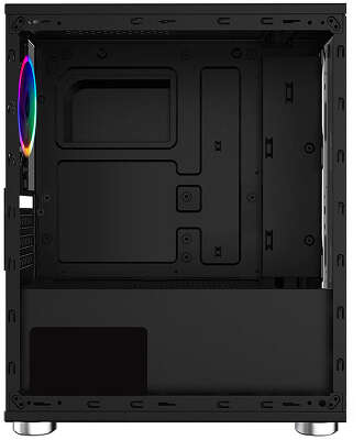 Корпус 1STPLAYER RAINBOW R2, закаленное стекло, черный, mATX, Без БП (R2-1R1)