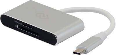 Устройство чтения карт памяти USB Type-C Digma CR-C2501-S серебристый
