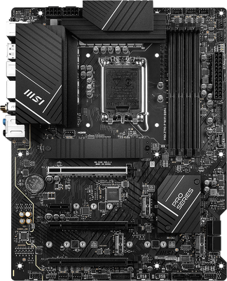 Материнская плата/ MB MSI INTEL Z790 s1700, 4xDDR5(256GB), HDMI 2.1/DP, 1xPCIe 5.0x16, 1xPCIe 4.0x16, 1xPCIe 3.0x16, 1xPCIe 3.0, 1xLAN (2.5GbE), Wi-Fi, BT, 6xSATA 6Gb/s, 4xM.2, 1xUSB-C, 3xUSB 3.2, 4xUSB 2.0, 1xPS/2, ATX