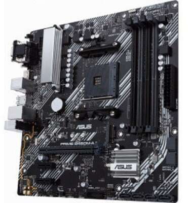 ASUS PRIME B450M-A II (Socket AM4, mATX, 4xDDR4(128GB), VGA/DVI-D/HDMI 2.0, 1xPCIe 3.0x16/2xPCIe 2.0, 1xLAN, 6xSATA 6Gb/s, 1xM.2, 6xUSB 3.2, 1xPS/2)