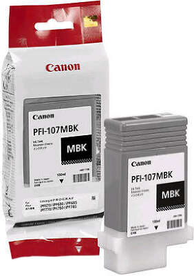Картридж PFI-107MBK Canon 1iPF680/685/780/785, 130ml (О) матовый черный  6704B001