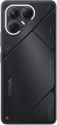 Смартфон Tecno Pova 7 5G 256Gb 8Gb черный моноблок 3G 4G 2Sim 6.78" 1080x2460 Android 15 50Mpix 802.11 a/b/g/n/ac/ax NFC GPS GSM900/1800 Protect microSD max1024Gb