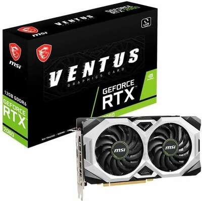 Видеокарта MSI NVIDIA nVidia GeForce RTX 2060 VENTUS 12G OC 12Gb DDR6 PCI-E HDMI, 3DP