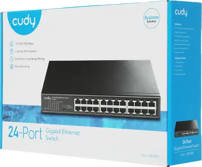 Коммутатор Cudy GS1024 (L2) 24x1Гбит/с неуправляемый