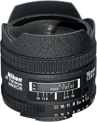 Объектив Nikon AF 16 мм f/2.8D Fisheye