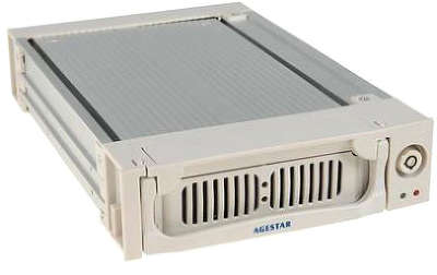 Сменный бокс для HDD AgeStar AMR1- SATA(K)-3F SATA алюминий серебристый 3.5"