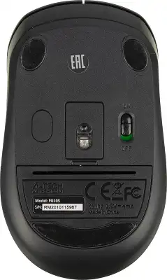Мышь A4Tech Fstyler FG10S черный/серый оптическая 2000dpi silent беспров. USB для ноутбука 4but (FG10S GREY)