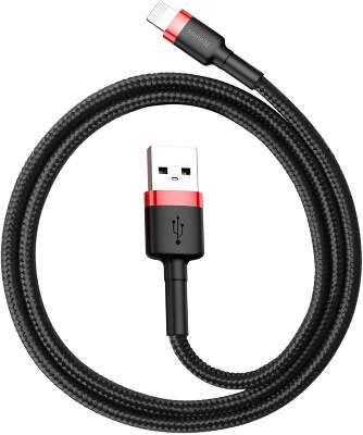 Кабель Baseus Cafule Cable USB to Lightning, 0.5 м, Black/Red [CALKLF-A19]