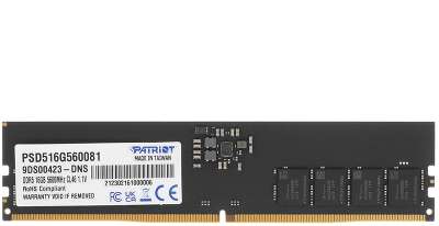 Patriot DDR5 DIMM 16GB 5600 PSD516G560081 