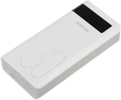 Мобильный аккумулятор Romoss Sense 8P+ 30000mAh QC3.0 18W 3A 2xUSB-A/USB-C белый (6958377507070)