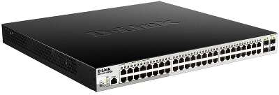 D-Link DGS-1210-52MP/ME/B2A PROJ Управляемый L2 коммутатор с 48 портами 10/100/1000Base-T и 4 портами 1000Base-X SFP (порты 1-8 PoE 802.3af/at, порты 9-48 PoE 802.3af, PoE-бюджет 370 Вт)