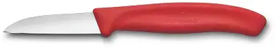 Нож кухонный Victorinox Swiss Classic (6.7301.C1) стальной для чистки овощей и фруктов лезв.60мм прямая заточка красный