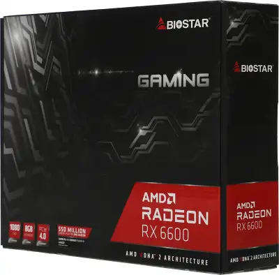 Видеокарта Biostar PCI-E 4.0 VA6606RM81 AMD Radeon RX 6600 8Gb 128bit GDDR6 1626/14000 HDMIx1 DPx3 HDCP Ret