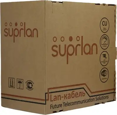 Кабель сетевой информационный Suprlan Standard 01-0320-1 кат.5E UTP 4 пары 24AWG LSZH внутренний 305м серый