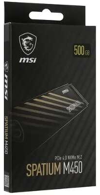 Твердотельный накопитель NVMe 500Gb [S78-440K220-P83] (SSD) MSI SPATIUM M450