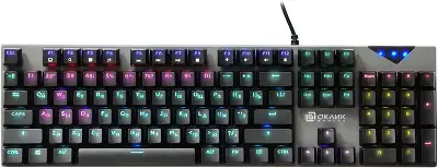 Клавиатура Оклик 935G RAGNAR механическая черный USB Multimedia for gamer LED (подставка для запястий)