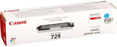 Canon Cartridge 729C  4369B002 Тонер картридж для LBP 7010C, Голубой, 1000стр.