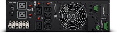 Источник бесперебойного питания CyberPower OL10KERT3UPM Online 10000VA/10000W USB/RS-232/Dry/EPO/SNMPslot/RJ11/45/EBM/Power module without batteries, (4 IEC С13, 4 IEC C19, terminal block)
