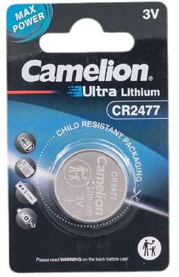 Camelion CR2477 BL-1 (CR2477-BP1, батарейка литиевая,3V) (1 шт. в уп-ке) 