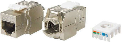 Модуль Hyperline KJ8-8P8C-C5E-180-TLS-SH-F-WH информ. KeystoneRJ45 кат.5E FTP стальной