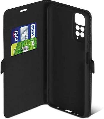 Чехол (флип-кейс) DF для Xiaomi Redmi Note 11/11s xiFlip-75 черный (DF XIFLIP-75 (BLACK))