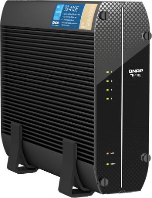 Система хранения данных QNAP SMB QC 2.0 GHzCPU/8gb/4 bay 2.5 SSD/2x2.5GbE/1xHDMI/4xUSB 3.2 Gen 2/iSCSI/1xPS/3YW TS-410E-8G-EU-QL