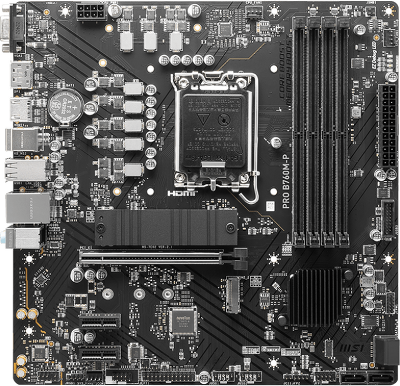 Материнская плата/ MB MSI INTEL B760 s1700, 4xDDR5(256GB), D-SUB/HDMI 2.1/DP, 1xPCIe 4.0x16, 2xPCIe 4.0, 1xLAN, 4xSATA 6Gb/s, 2xM.2, 1xUSB-C, 1xUSB 3.2, 4xUSB 2.0, 2xPS/2, mATX