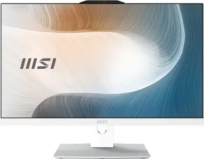 Моноблок MSI Modern AM242P 1M-1020XRU 23.8" Full HD Core 7 150U (1.8) 16Gb SSD512Gb Graphics без ОС GbitEth WiFi BT 120W клавиатура мышь Cam белый 1920x1080