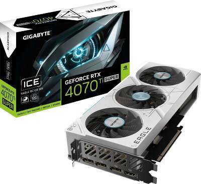Видеокарта GIGABYTE NVIDIA nVidia GeForce RTX 4070Ti SUPER EAGLE OC ICE 16Gb GDDR6X PCI-E HDMI, 3DP