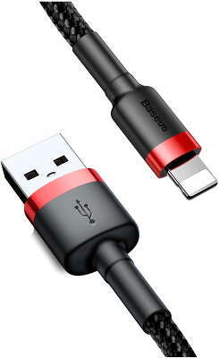 Кабель Baseus Cafule Cable USB to Lightning, 0.5 м, Black/Red [CALKLF-A19]