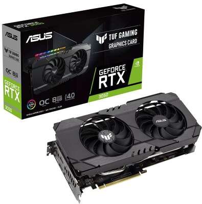 Видеокарта ASUS NVIDIA nVidia GeForce RTX 3050 TUF Gaming OC 8Gb DDR6 PCI-E 2HDMI, 3DP